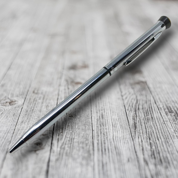 Vintage 1984 Chrome Garland Bubble Top Ballpoint Pen General Motors Arlington TX - Picture 1 of 6